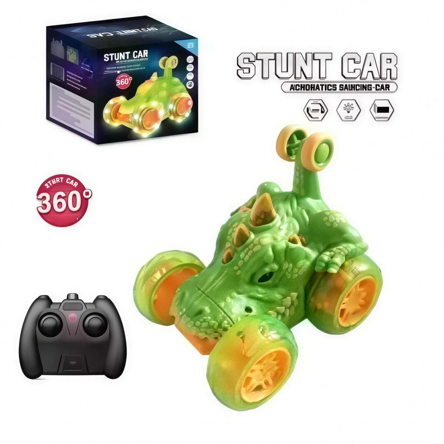 Rex Stunt™ | Carrito Control Remoto Acrobático de Dinosaurio
