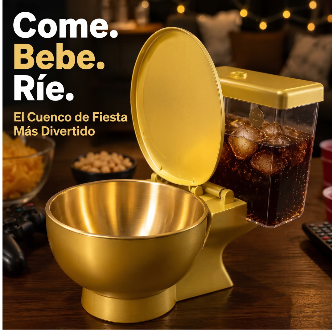 Orluxe™ | Tazón con Forma de Inodoro y Diseño de Pajita para Bebidas Integrado