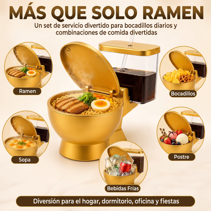 Orluxe™ | Tazón con Forma de Inodoro y Diseño de Pajita para Bebidas Integrado